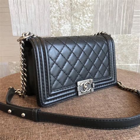 chanel bag boy black|Chanel boy original.